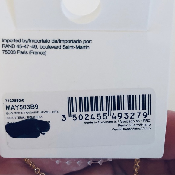 XLong rosegold toned necklace with crystal detail - Picture 7 of 7